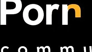 feet cuffed over my shoulders while i rail her with the strapless