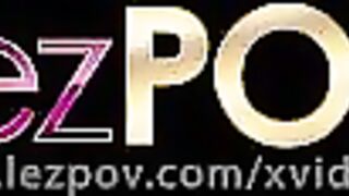 Ebony babe loves when her lesbian friend puts on her strapon and plows her pussy