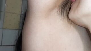 I peed in her mouth and then she licked my pussy, nipples and armpits - Lesbian-illusion