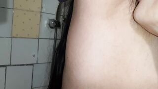 I peed in her mouth and then she licked my pussy, nipples and armpits - Lesbian-illusion
