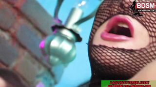 Femdom lesbian and her submissive milf make fetish sex