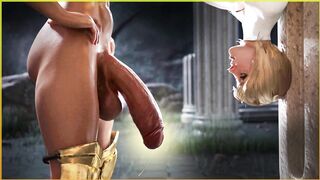 Fantastic Futanari lesbian where bossy shemale MILF fucks a sly blonde