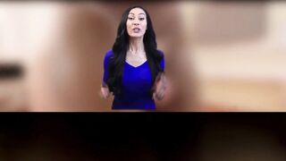 Titted black girl wants to get the dickgirl's cum - Futanari lesbian anal sex and facial cumshot