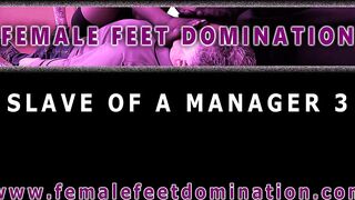 Lesbian manager makes her female slave to smell high heels shoes and stinky feet - Trailer