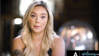 Hot Blonde Shares Her 1st Lesbian Fuck