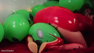 Inflatable Fetish Air Balloons Fun Slow Sexy Video of Looner Girls Non Pop