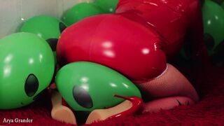 Inflatable Fetish Air Balloons Fun Slow Sexy Video of Looner Girls Non Pop
