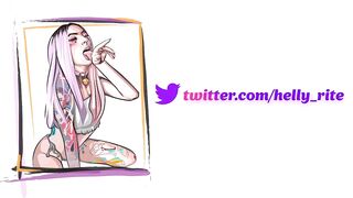 Two hot lesbian neighbors arranged a vegetable fuck Helly_Rite Purple_Bitch