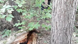 Exhibitionist girl in the forest masturbated for sex with my girlfriend - IkaSmokS