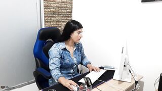 Lesbian experience- The boss fucks her employee in the office FULL STORY