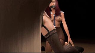 3D VR animation hentai video game Virt a Mate anime cartoon. Two beautiful small girls decided to try anal fisting. The fist is used by a smaller girl.