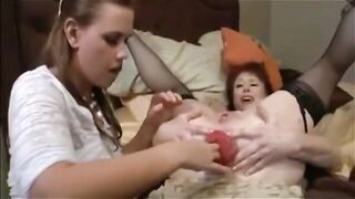 Old + Young Lesbian Anal fisting games