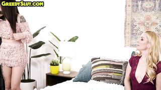 Bigtitted slutty bae seduces 19yo dyke to lick her wet pussy