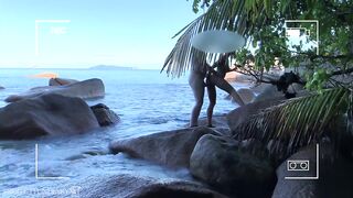 voyeur spy, nude couple having sex on public beach - projects