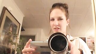 Two naughty floozies decided to record their Sapphic games