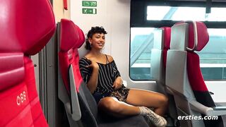 Ersties - Passionate lesbian sex in the train toilet