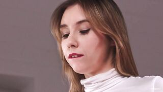 Two hot lesbians play with strapon