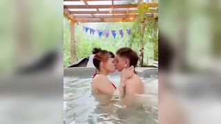 Passionate Kissing And Humping In The Hottub (FULL VIDEO ON ONLYFANS/GIRLSONFILM333)
