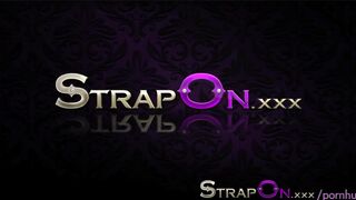 StrapOn Sexy lesbians fucking with strapon sex toys PornHub