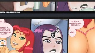 Adult T. Titans Three Horny Female Friends Cartoon Porn Comics