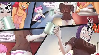 Adult T. Titans Three Horny Female Friends Cartoon Porn Comics