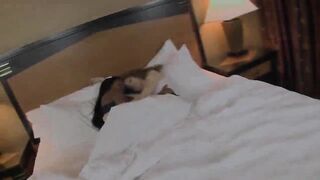 Lesbian Interracial Couple Morning Kisses
