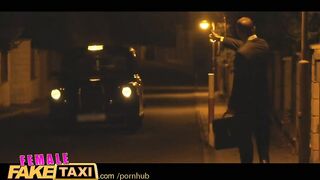 FemaleFakeTaxi Horny lesbians eat wet pussy