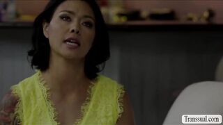 Exotic brunette Dana gets banged hard