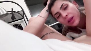 Slave humiliated eats my pussy, she is my slave, Submissive dominated
