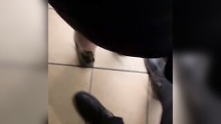 Rough Public Bathroom Stall Fingering - Lesbian Amateur - Secret Fingering - M. Honey