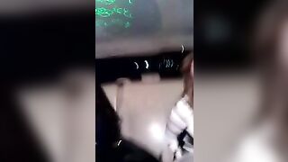 Girls kissing girls in the miami party taxi
