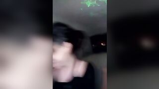 Girls kissing girls in the miami party taxi
