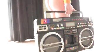 Busty aerobics teacher starts an orgy with two girls in her class