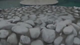 cute girls have some fun with pee