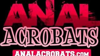 AnalAcrobats Massive Strap-On Lesbian Anal Threesome