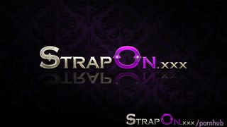 StrapOn Heavenly blonde lesbian strapon sex