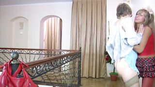 Granddaughter gives Grandma INTENSE strap-on