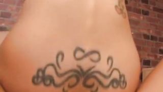 Pamela fucking Kream with a huge strapon