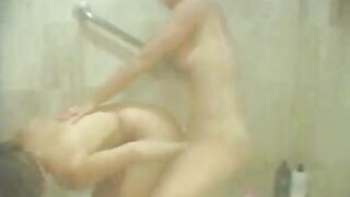 Drunk girls making out in the shower