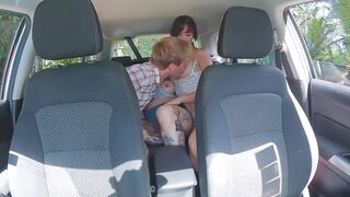 Uber Driver gets Ride of Life!!! THREESOME in the Car - DOUBLE CREAMPIE and SHAKING SQUIRTING ORGASM