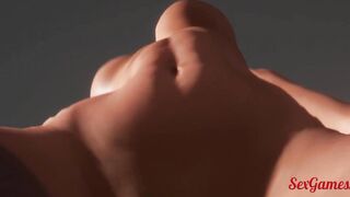 Shemale girl fucks a beautiful sexy girl - 3d porn - big dicks