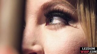 WHIPPED ASS - BDSM submissive dyke fisted and whipped by busty lezdoms