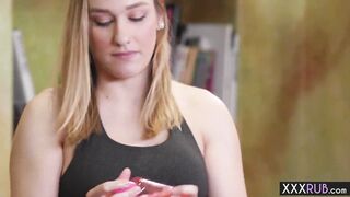 Two big boobs horny lesbians kissing and passion massage (Big Tits)