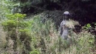 A slim brunette lady from Germany gets destroyed by three hard rods