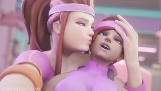 Brigitte and Sombra Lesbian Workout