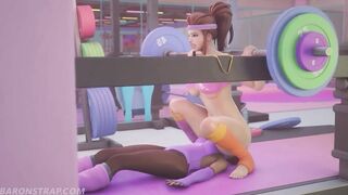 Brigitte and Sombra Lesbian Workout