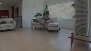 Lesbian Pussy Eating - Brunette teen Christie and Samantha