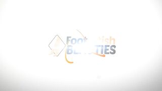 Hot lesbians lick and suck each other feet then tongue kiss