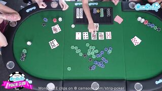four horny girls play show off their tits