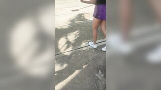 We go for a walk with my two lesbian friends and I control their vibrators in public.